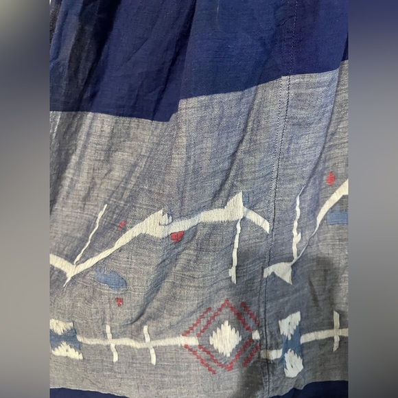 Injiri Handwoven Indigo Dress — Size 36— Handloom Cotton - Picture 6 of 13